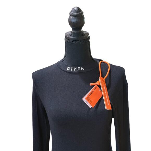 RETAIL $775 Heron Preston Black Minidress*NEW WITH TAGS*XL - Picture 3 of 7